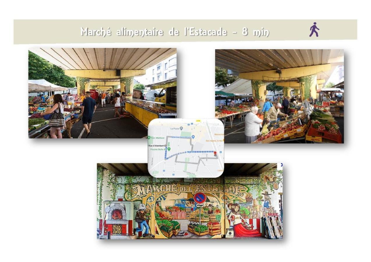 Le 62 - Spacieux T2 Avec Jardin, Parking & Tramway Grenoble Kültér fotó
