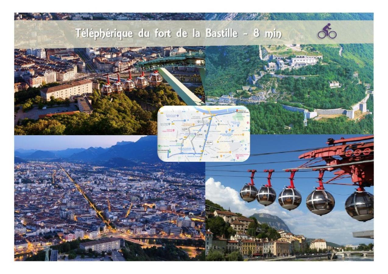 Le 62 - Spacieux T2 Avec Jardin, Parking & Tramway Grenoble Kültér fotó
